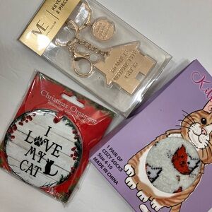 Cat Lover Socks/Ornament/Keychain